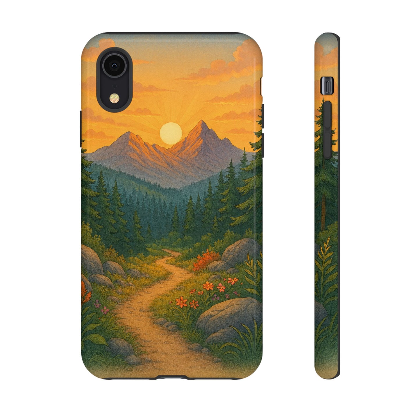 Tough Phone Case - Sunset Mountain Design