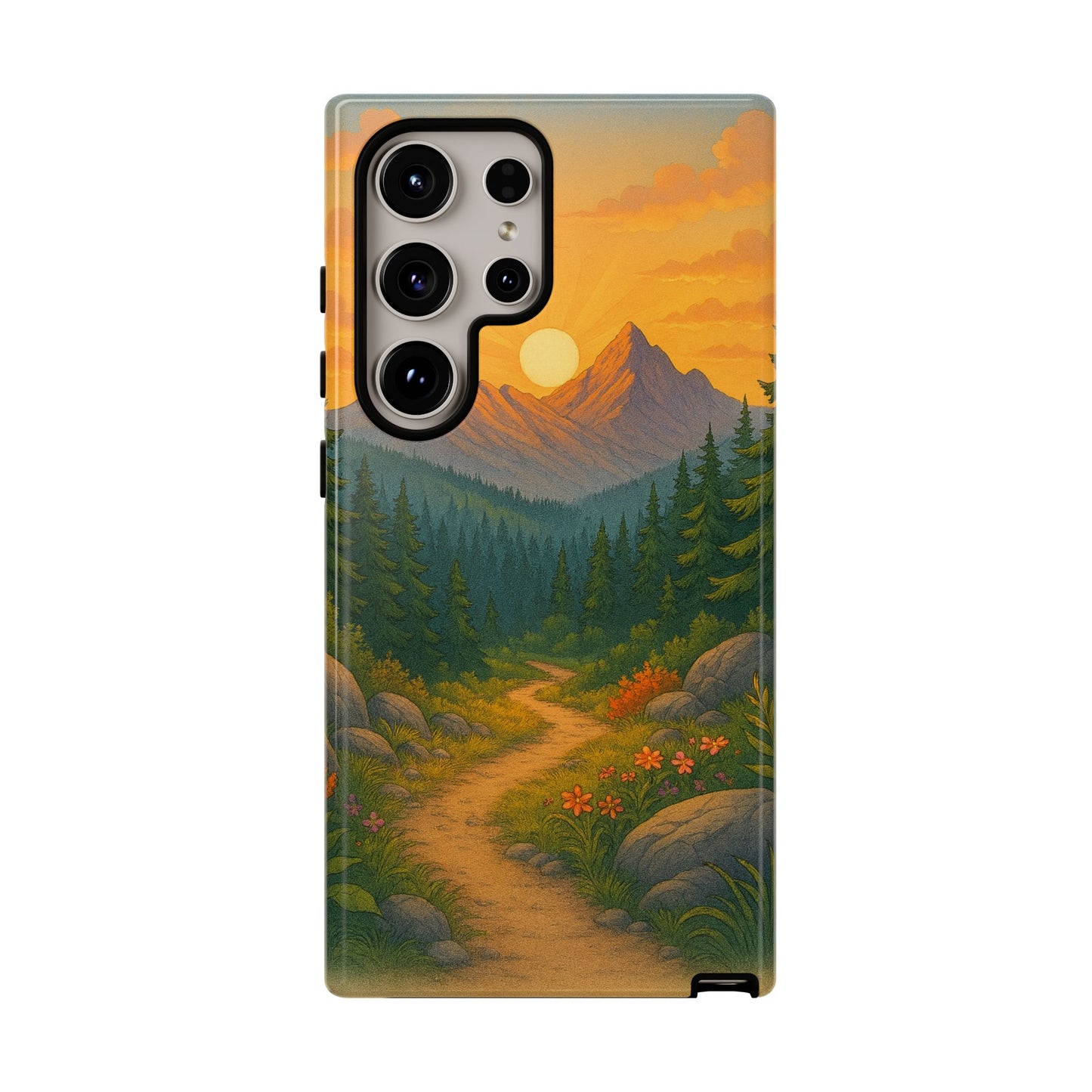 Tough Phone Case - Sunset Mountain Design