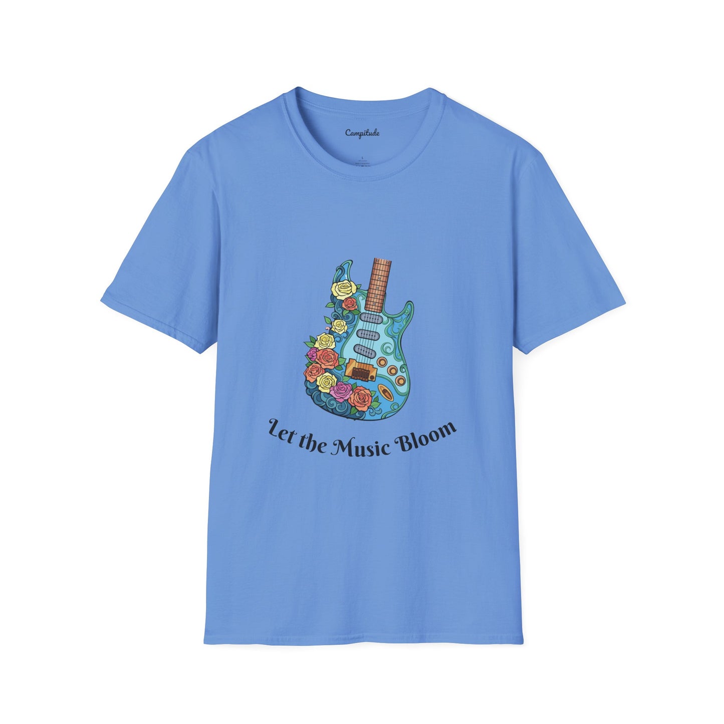 Unisex T-Shirt - Music Bloom Floral Guitar