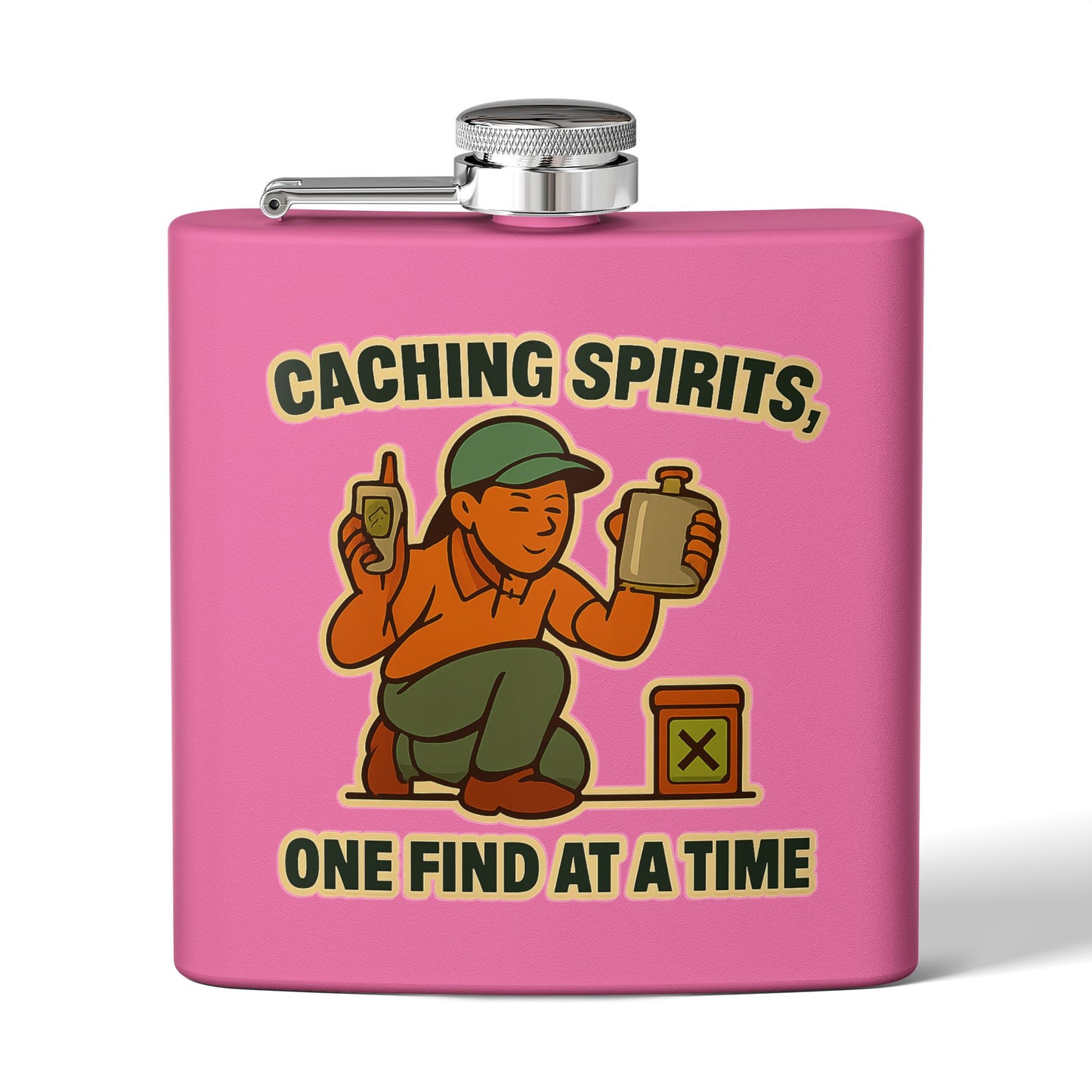 Geocache Flask - Caching Spirits, One Find at a Time Design