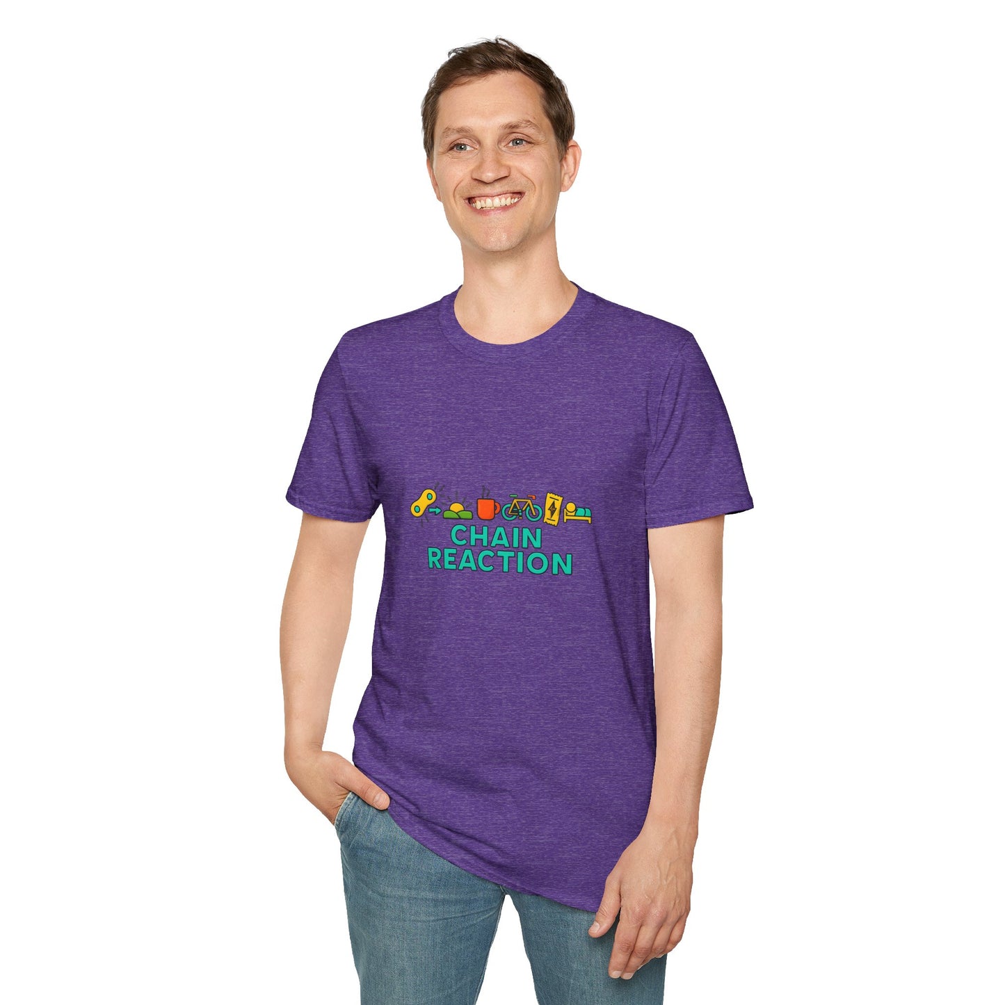 Unisex Softstyle T-Shirt - Cyclist Chain Reaction