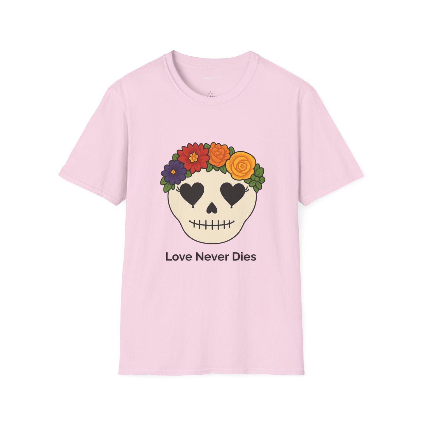 Unisex T-Shirt - Floral Skull Love Never Dies