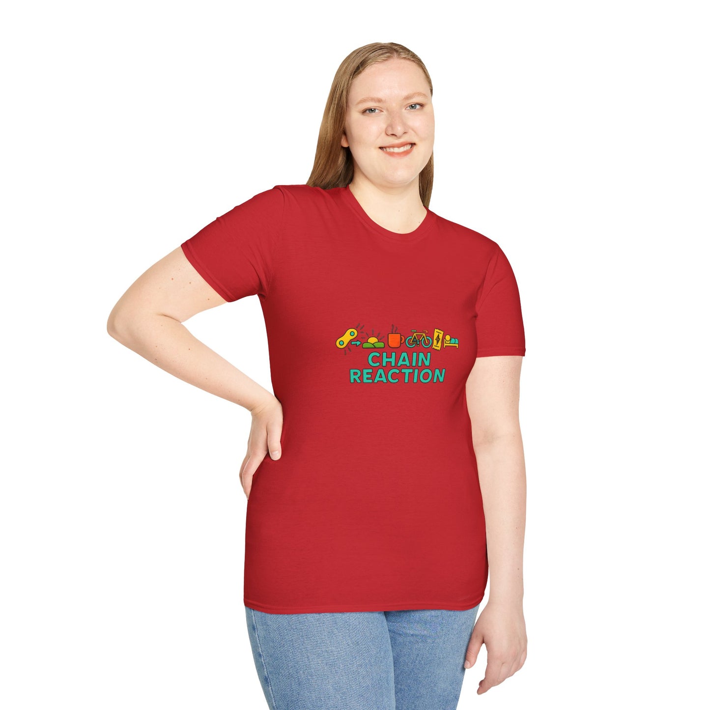Unisex Softstyle T-Shirt - Cyclist Chain Reaction