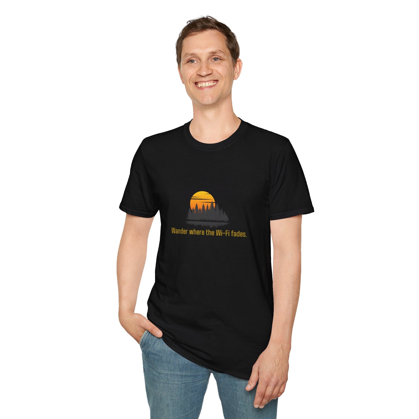 Unisex T-Shirt - Wander Where the Wi-Fi Fades
