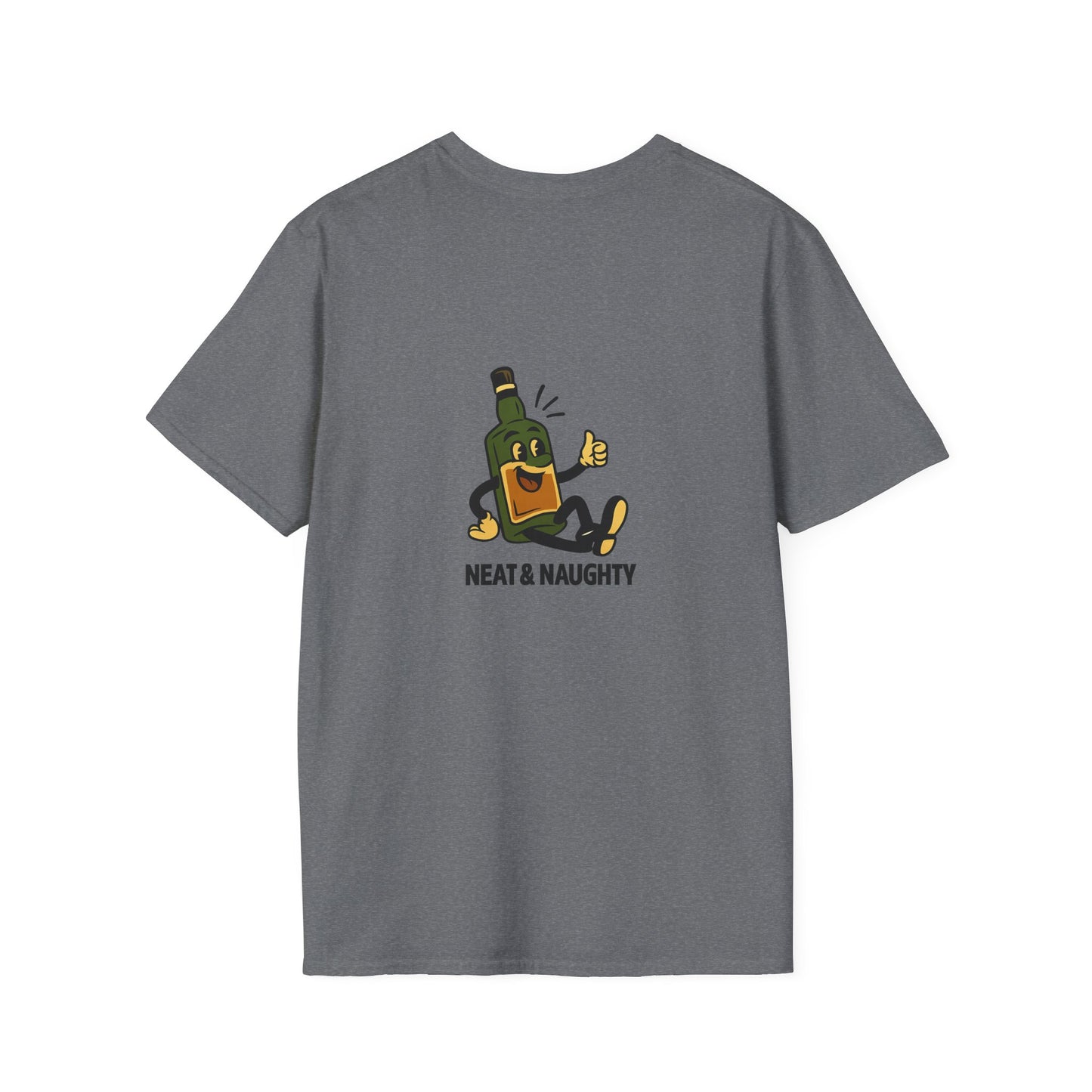 Unisex T-Shirt - Neat & Naughty - Scotch/Bourbon (2-sided graphic)