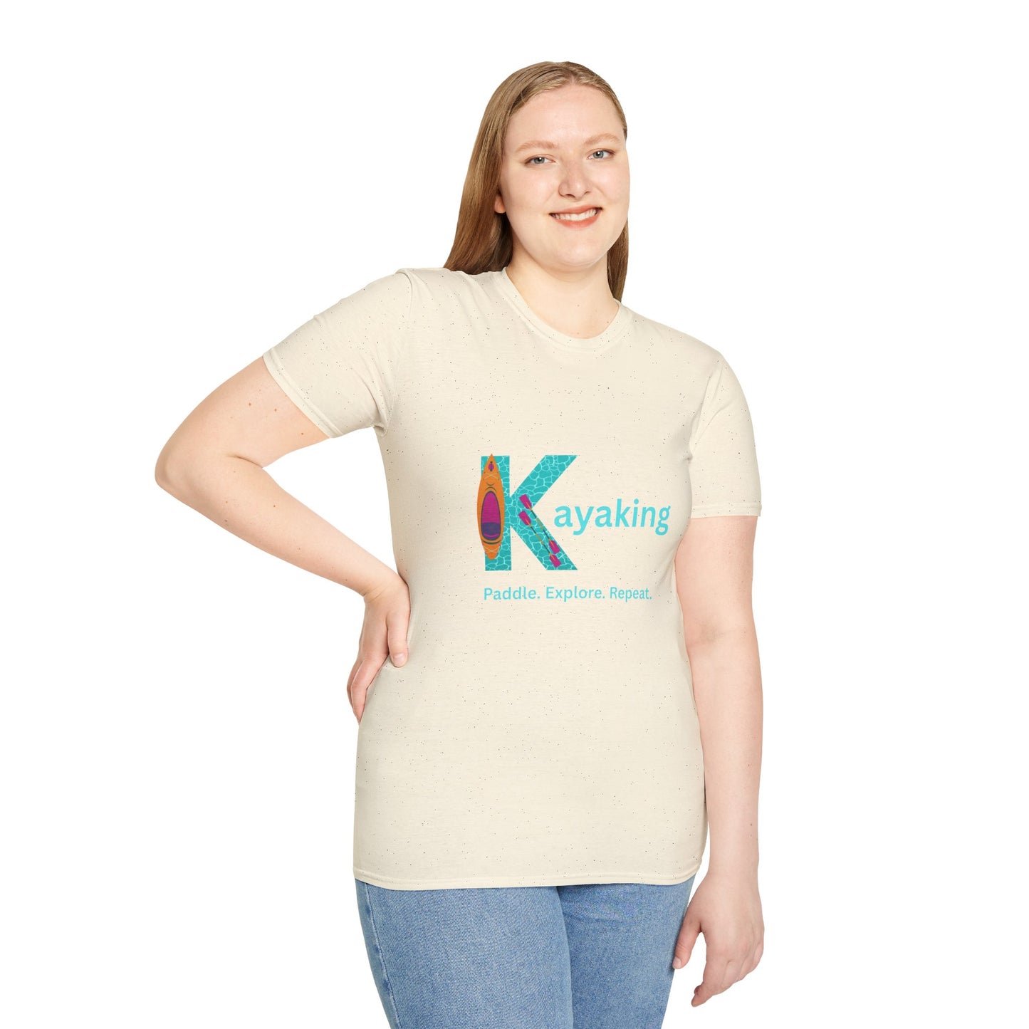 Unisex T-Shirt - Kayak, Paddle, Explore, Repeat