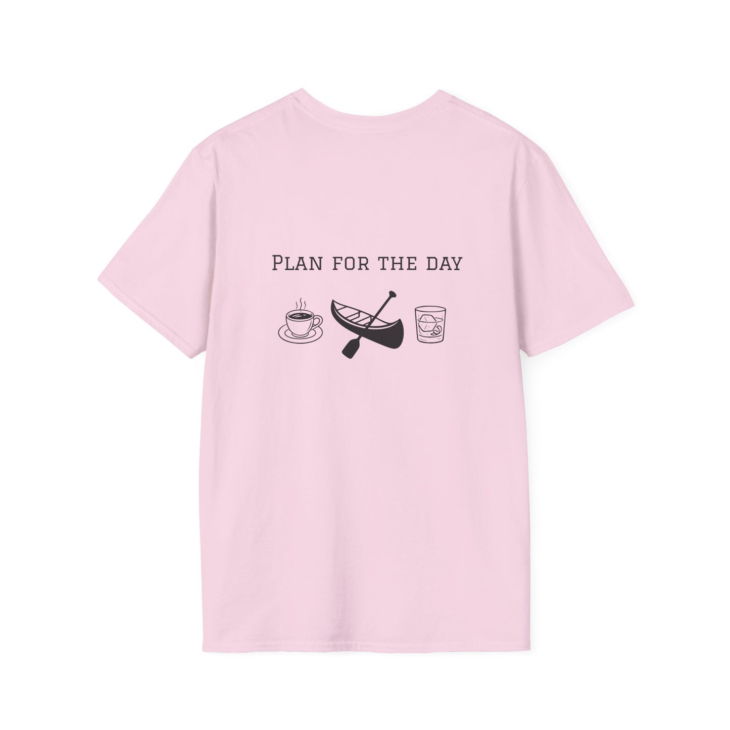 Unisex T-Shirt - Plan for the Day Canoeing & Bourbon (2-sided graphic)