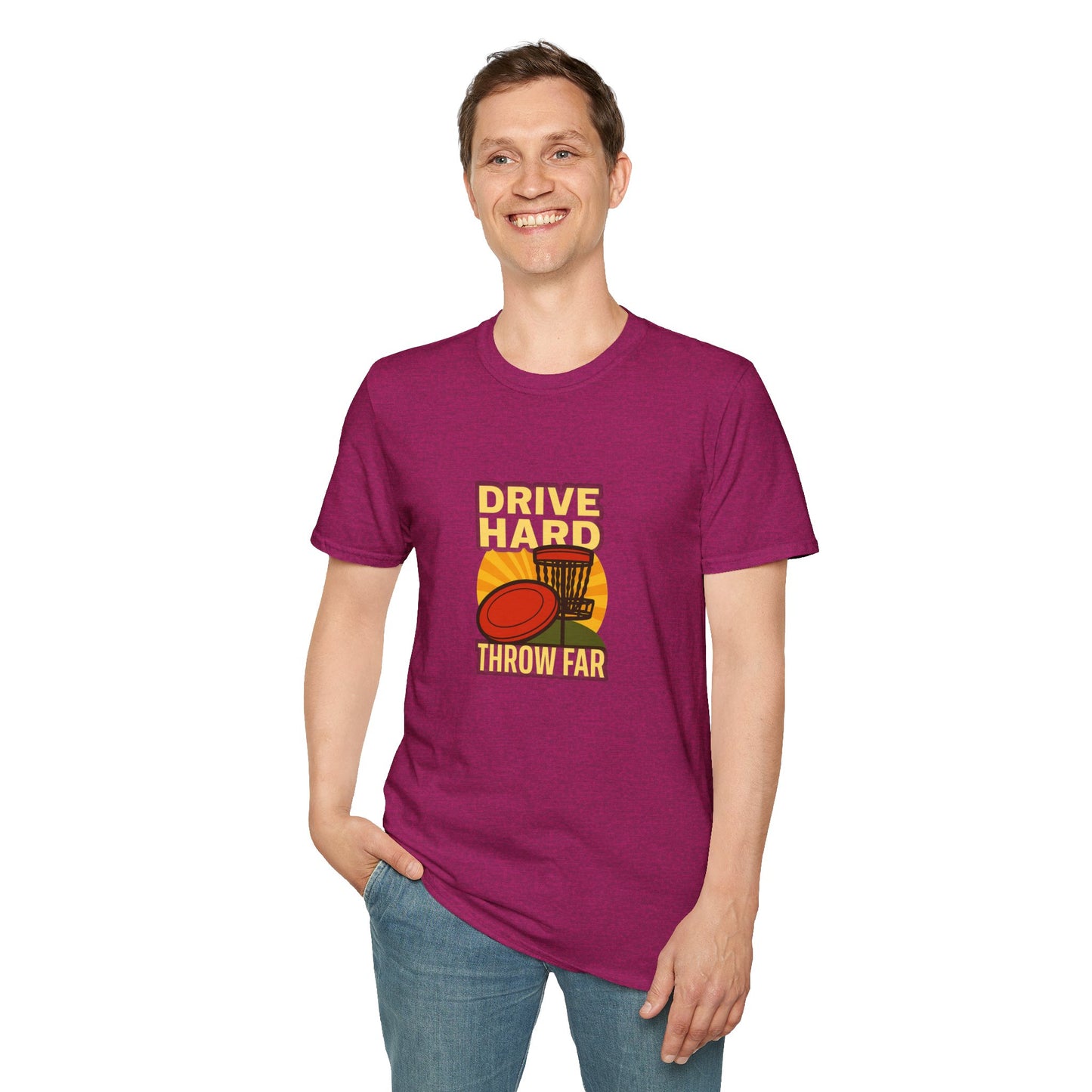 Unisex T-Shirt - Disc Golf Drive Hard Throw Far