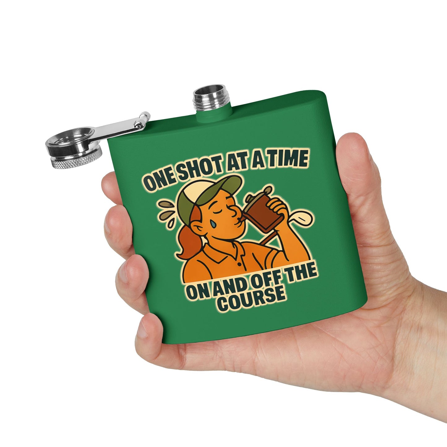 Golf Flask - One Shot at a Time On and Off the Course Design