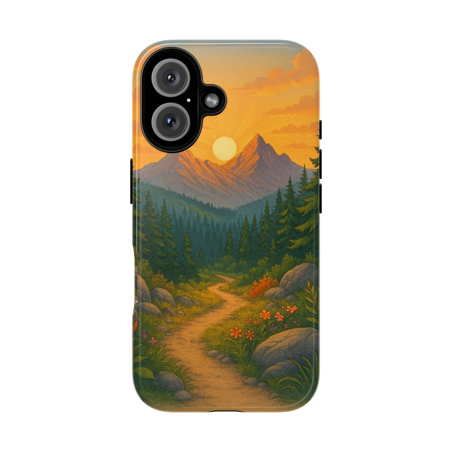 Tough Phone Case - Sunset Mountain Design