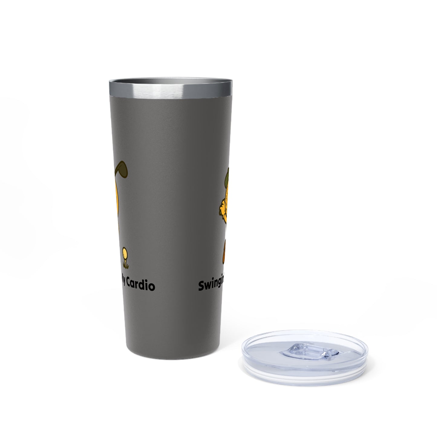 Stainless Steel Tumbler - Swingin' is My Cardio, 22oz