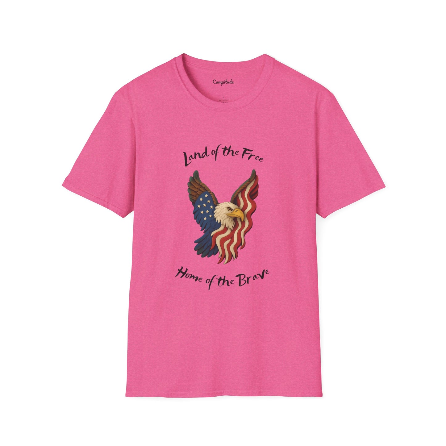 Unisex T-Shirt - Land of the Free, Home of the Brave Patriotic Eagle