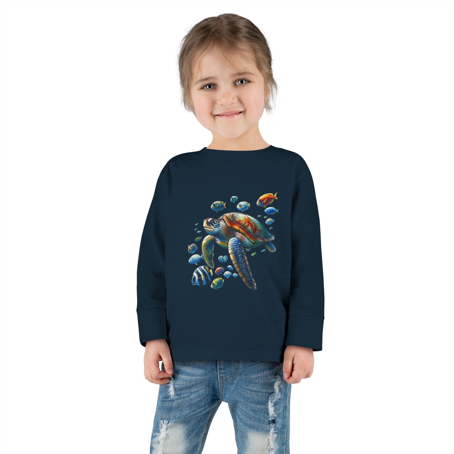 Toddler Long Sleeve T-Shirt - Sea Turtle Design