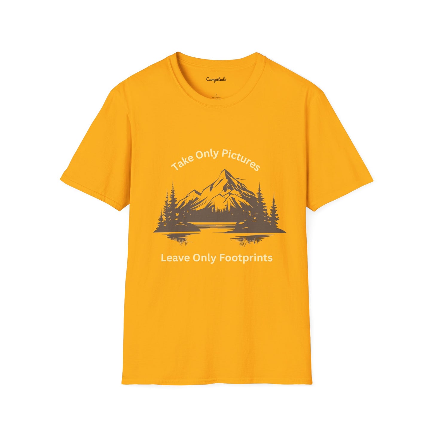 Unisex T-Shirt: Take Only Pictures Leave Only Footprints