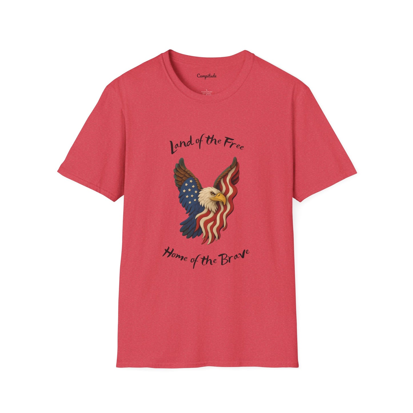 Unisex T-Shirt - Land of the Free, Home of the Brave Patriotic Eagle