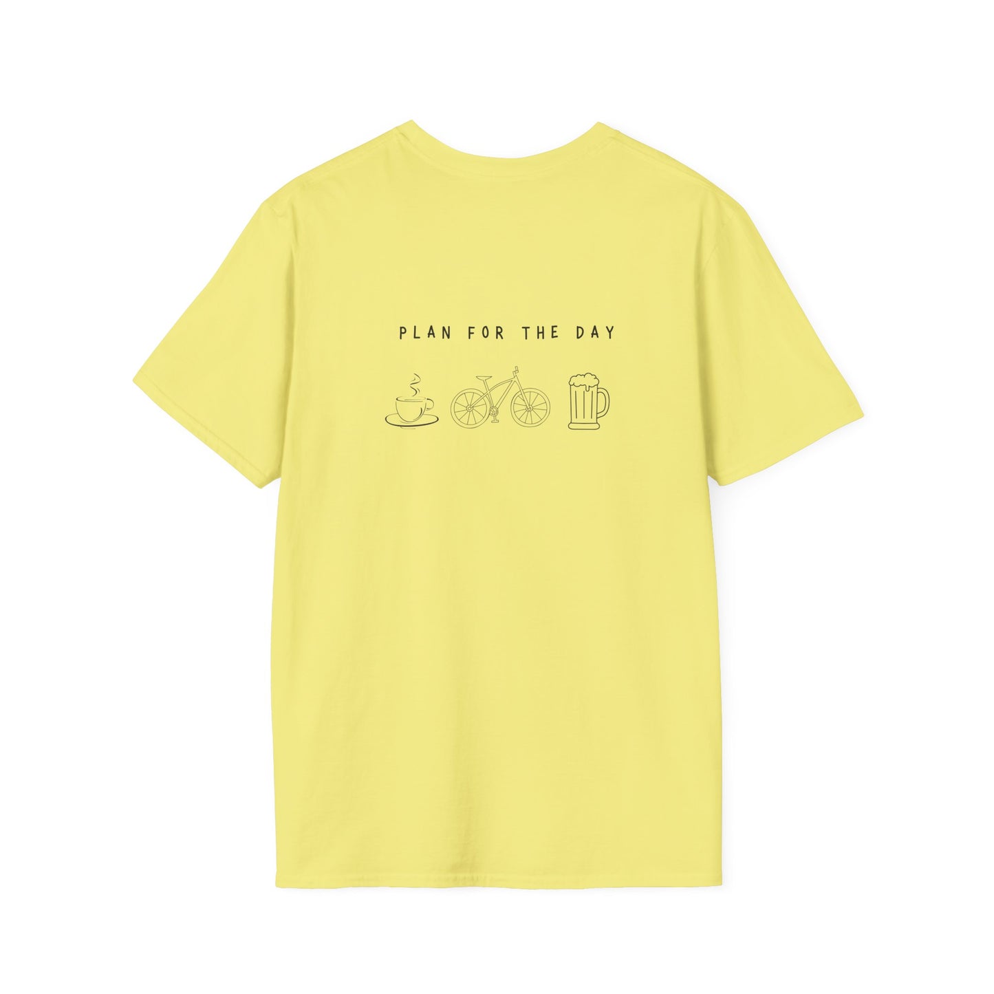 Unisex T-Shirt - Plan for the Day Bicycle & Beer (2-sided graphic)