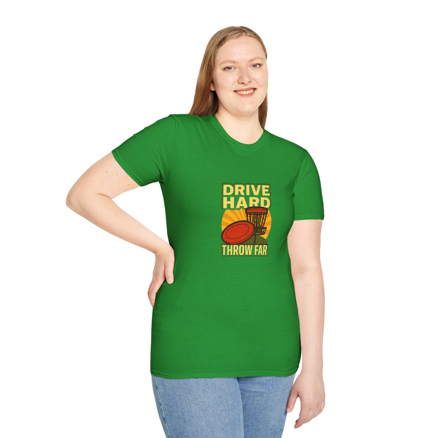 Unisex T-Shirt - Disc Golf Drive Hard Throw Far
