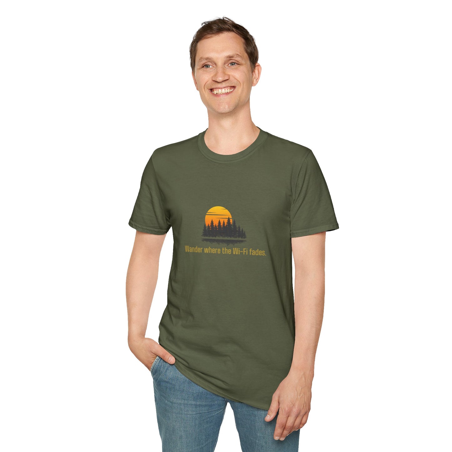 Unisex T-Shirt - Wander Where the Wi-Fi Fades