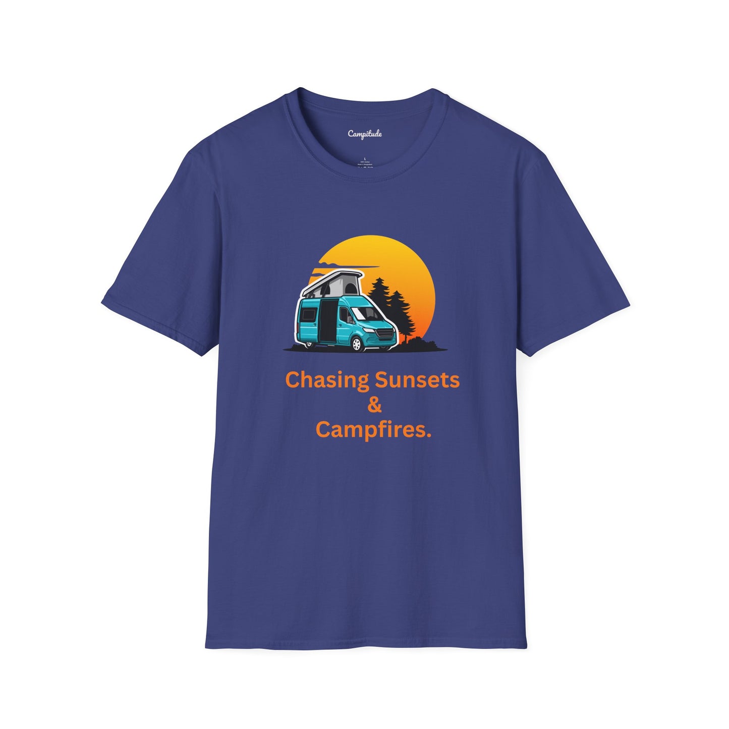 Unisex T-Shirt - Chasing Sunsets & Campfires (Class B Van)