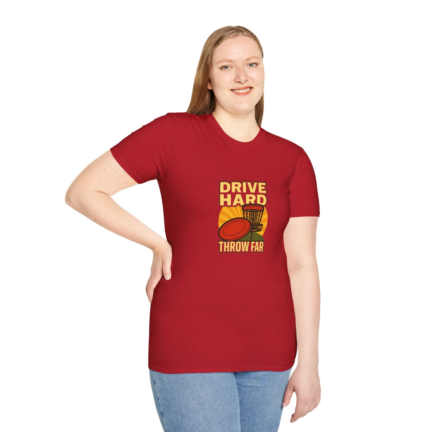 Unisex T-Shirt - Disc Golf Drive Hard Throw Far
