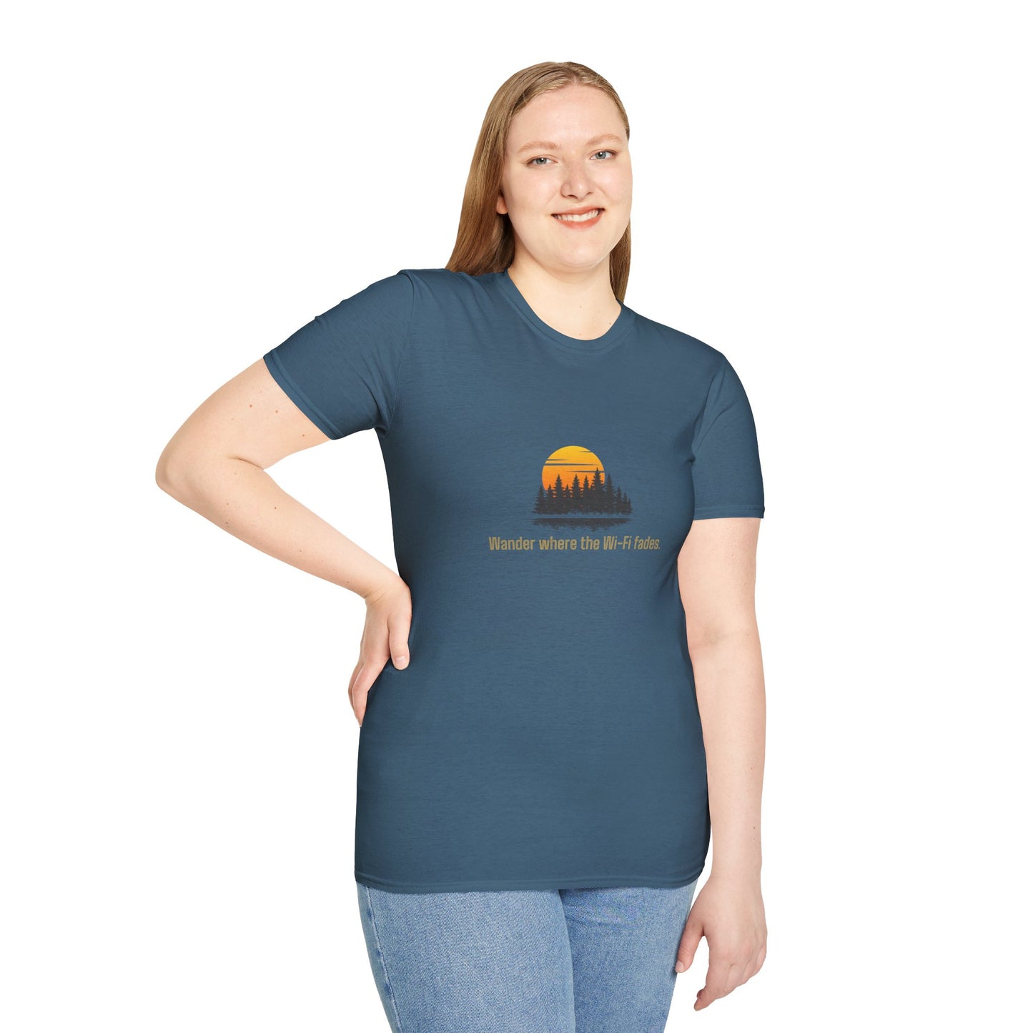 Unisex T-Shirt - Wander Where the Wi-Fi Fades