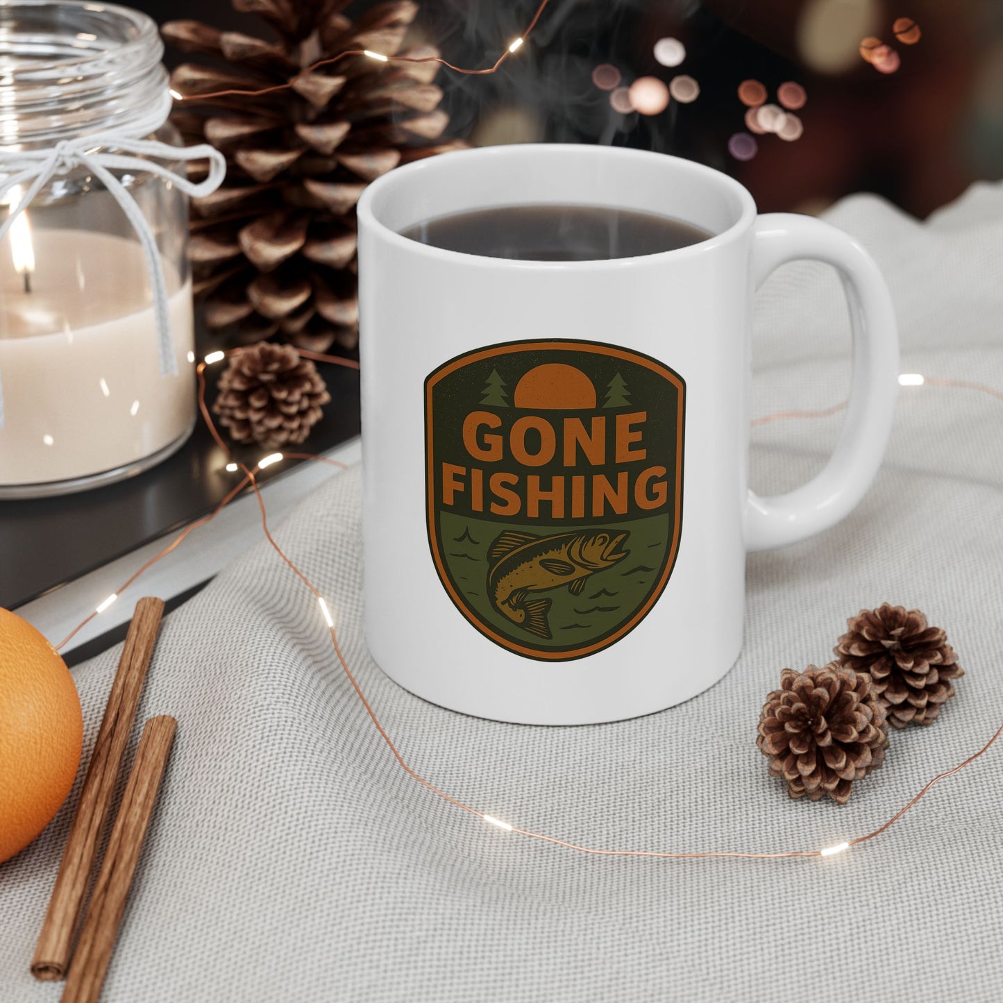 Ceramic Coffee Mug - Gone Fishing