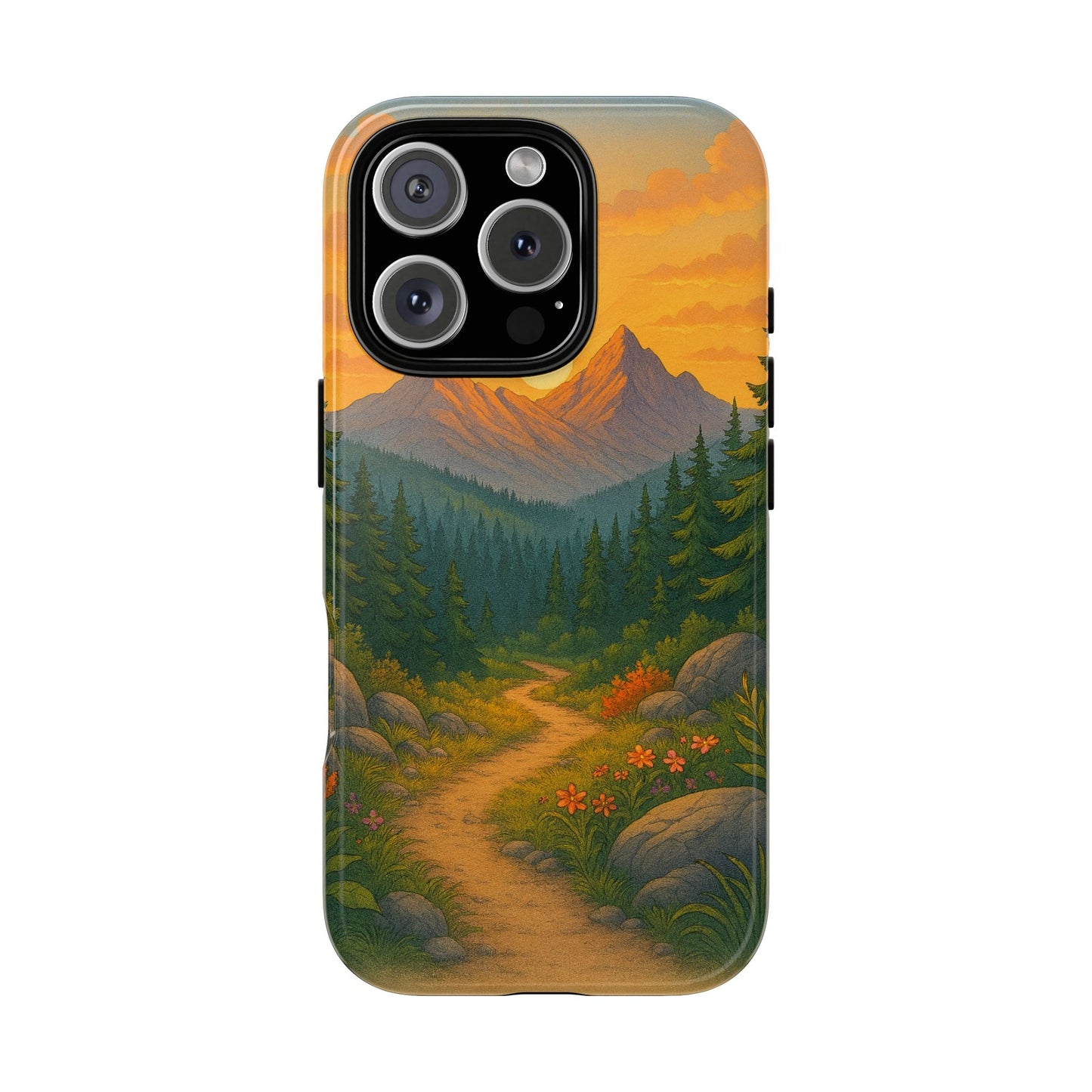 Tough Phone Case - Sunset Mountain Design