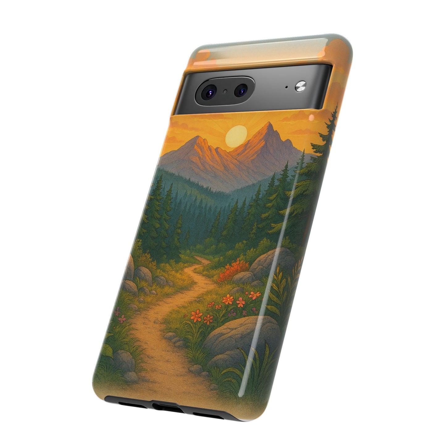 Tough Phone Case - Sunset Mountain Design