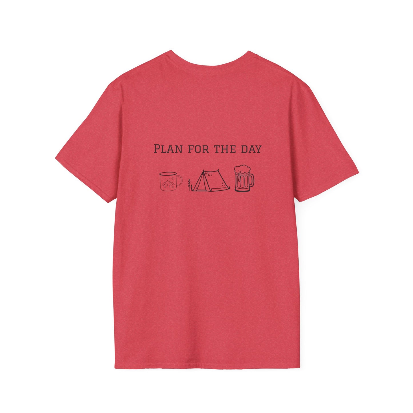 Unisex T-Shirt - Plan for the Day Camping & Beer (2-sided graphic)