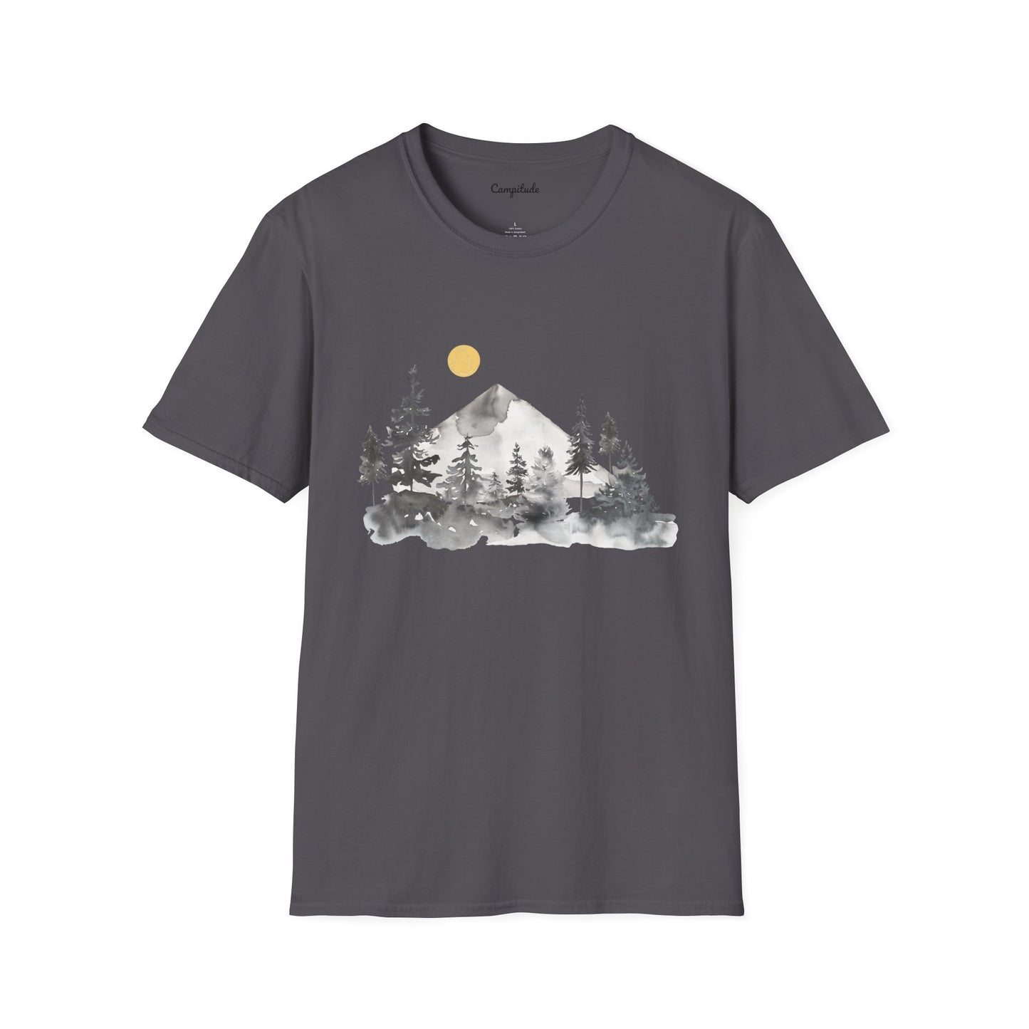 Unisex T-Shirt - Mountain Landscape with Moon