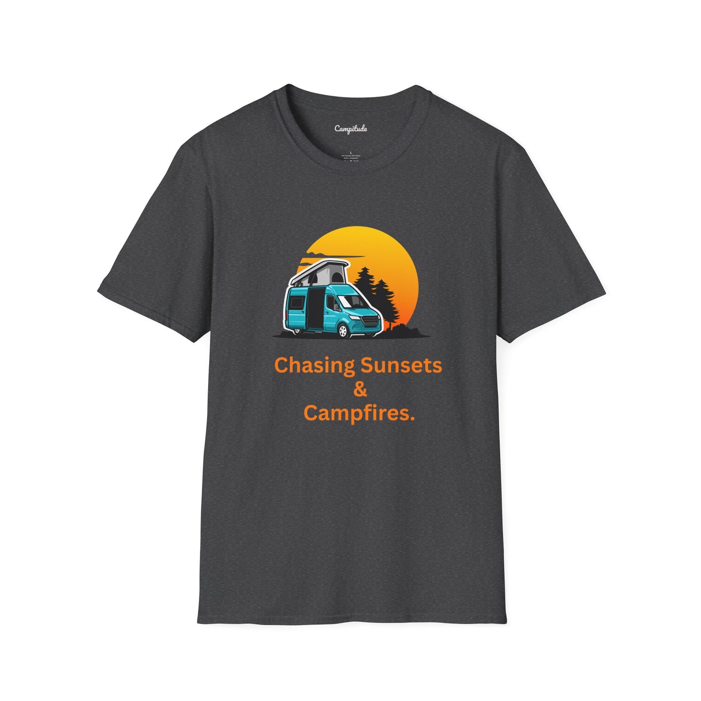 Unisex T-Shirt - Chasing Sunsets & Campfires (Class B Van)