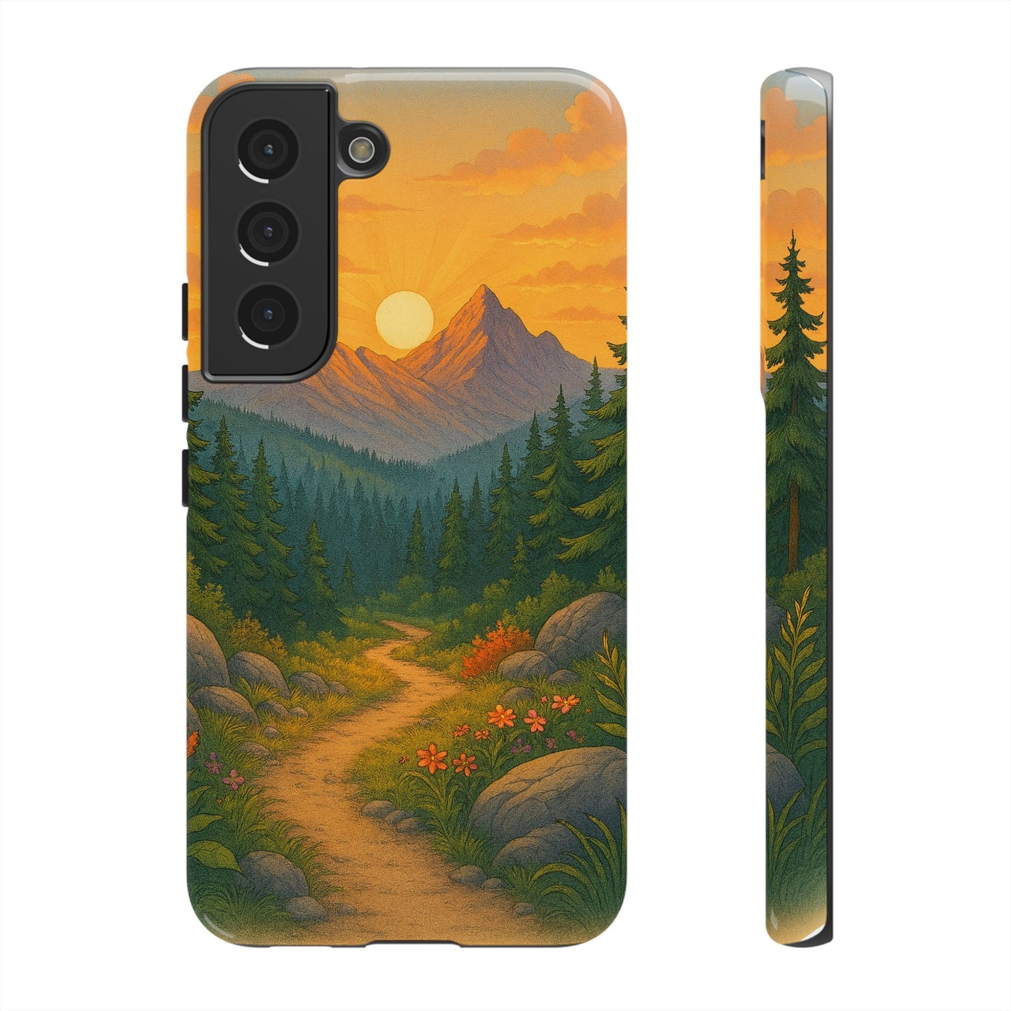 Tough Phone Case - Sunset Mountain Design