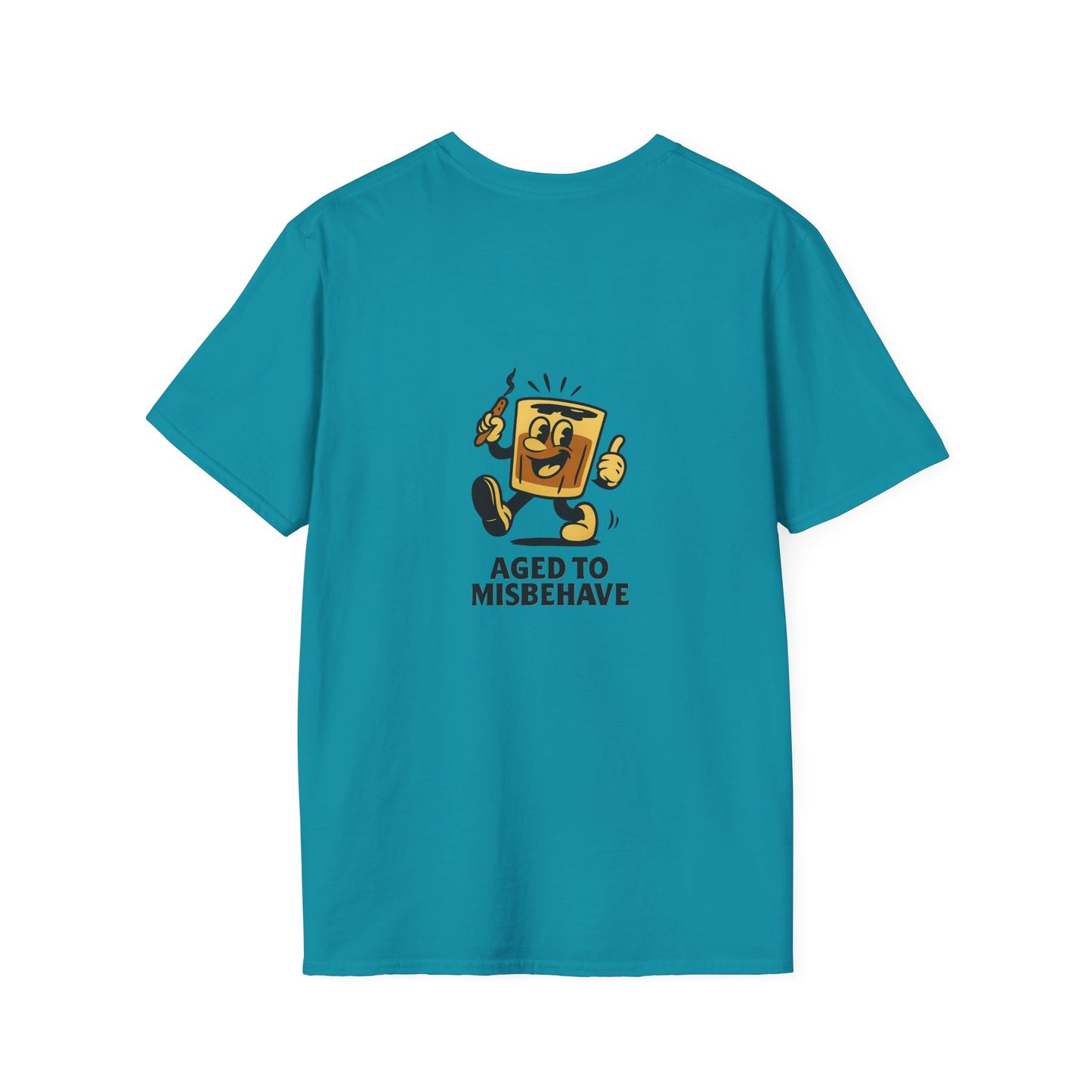 Unisex T-Shirt - Aged to Misbehave - Scotch/Bourbon (2-sided graphic)
