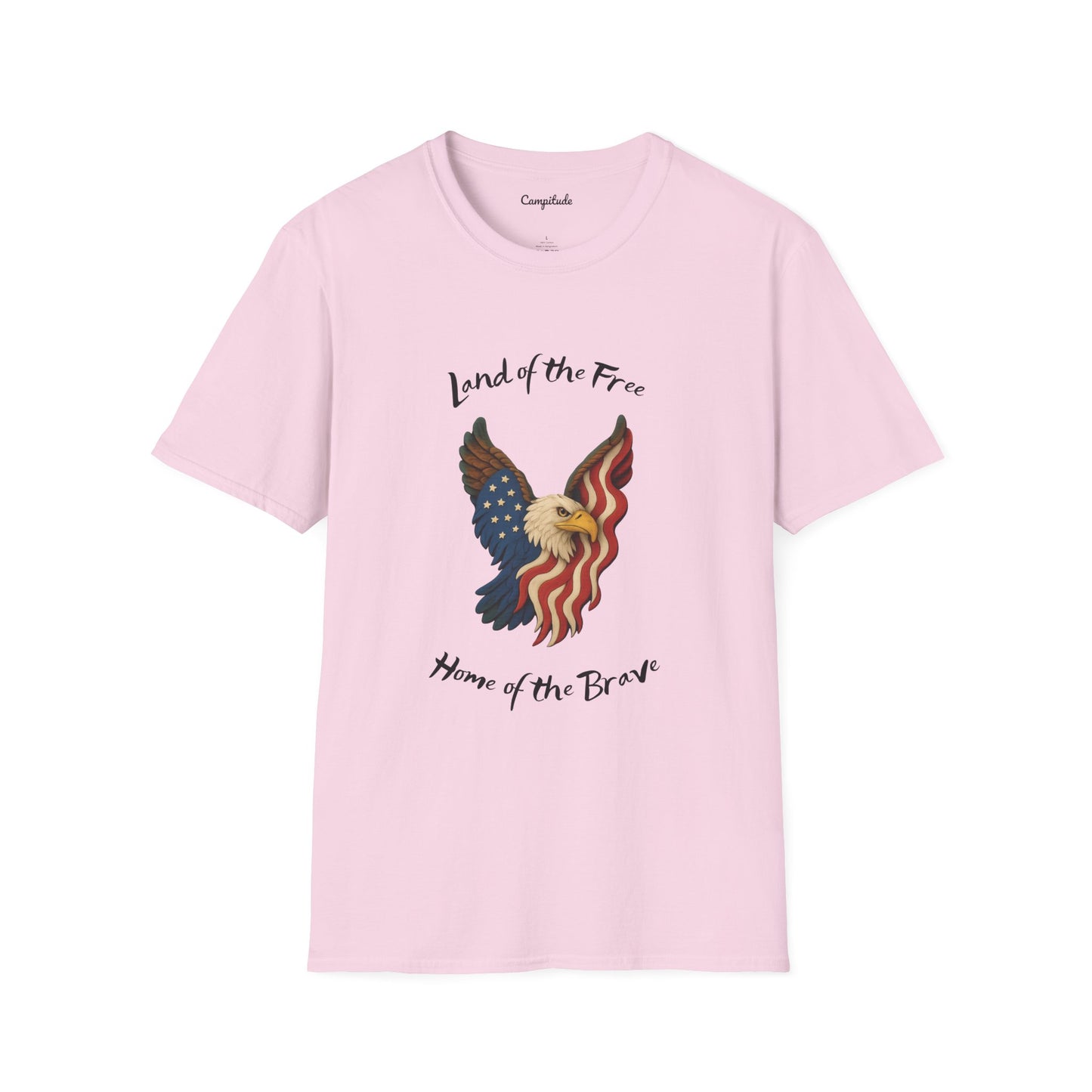 Unisex T-Shirt - Land of the Free, Home of the Brave Patriotic Eagle