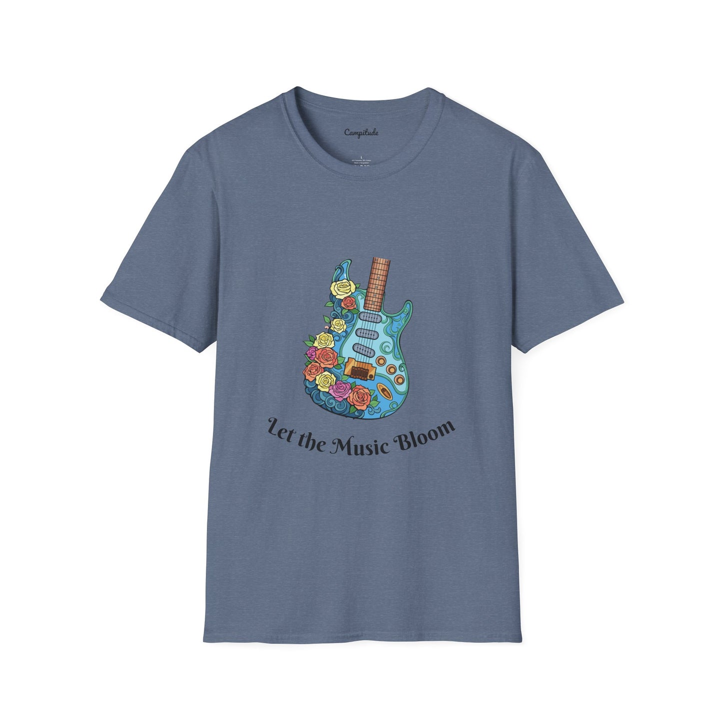 Unisex T-Shirt - Music Bloom Floral Guitar