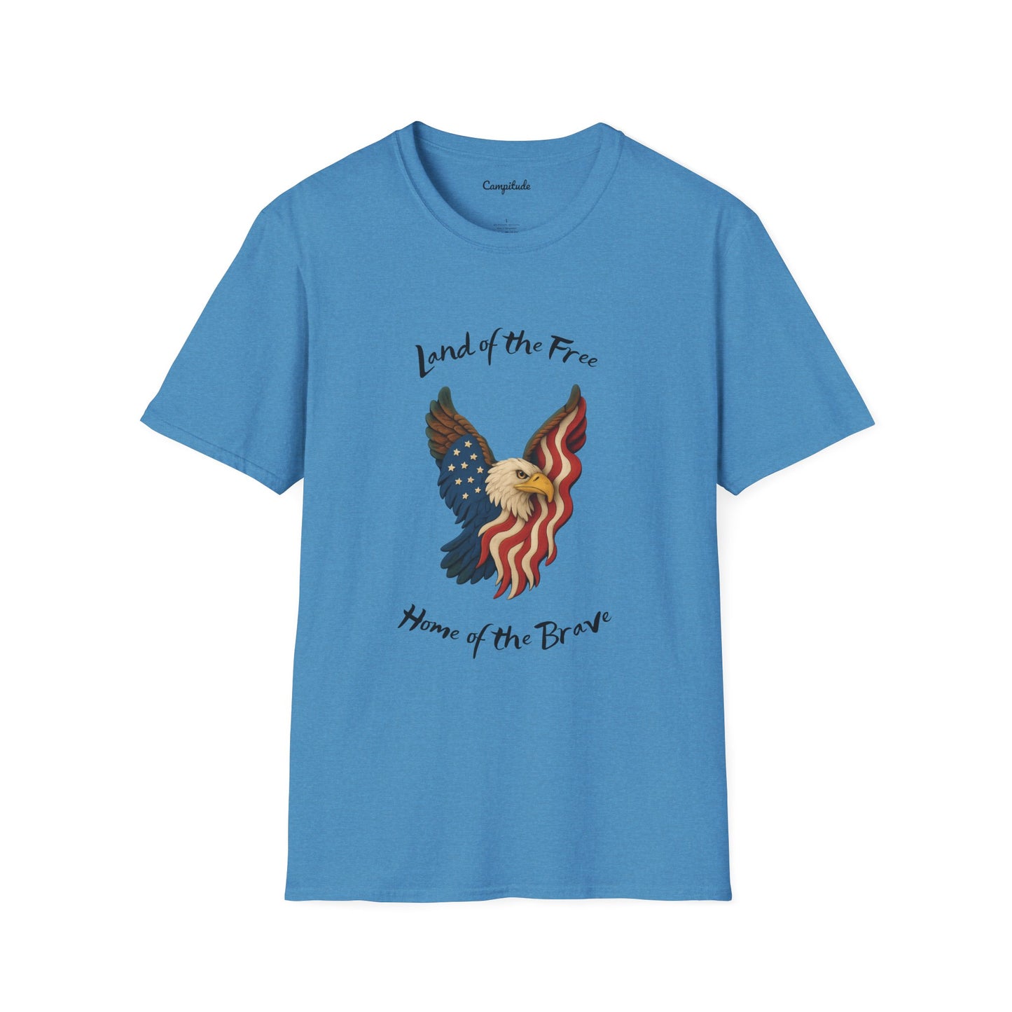 Unisex T-Shirt - Land of the Free, Home of the Brave Patriotic Eagle