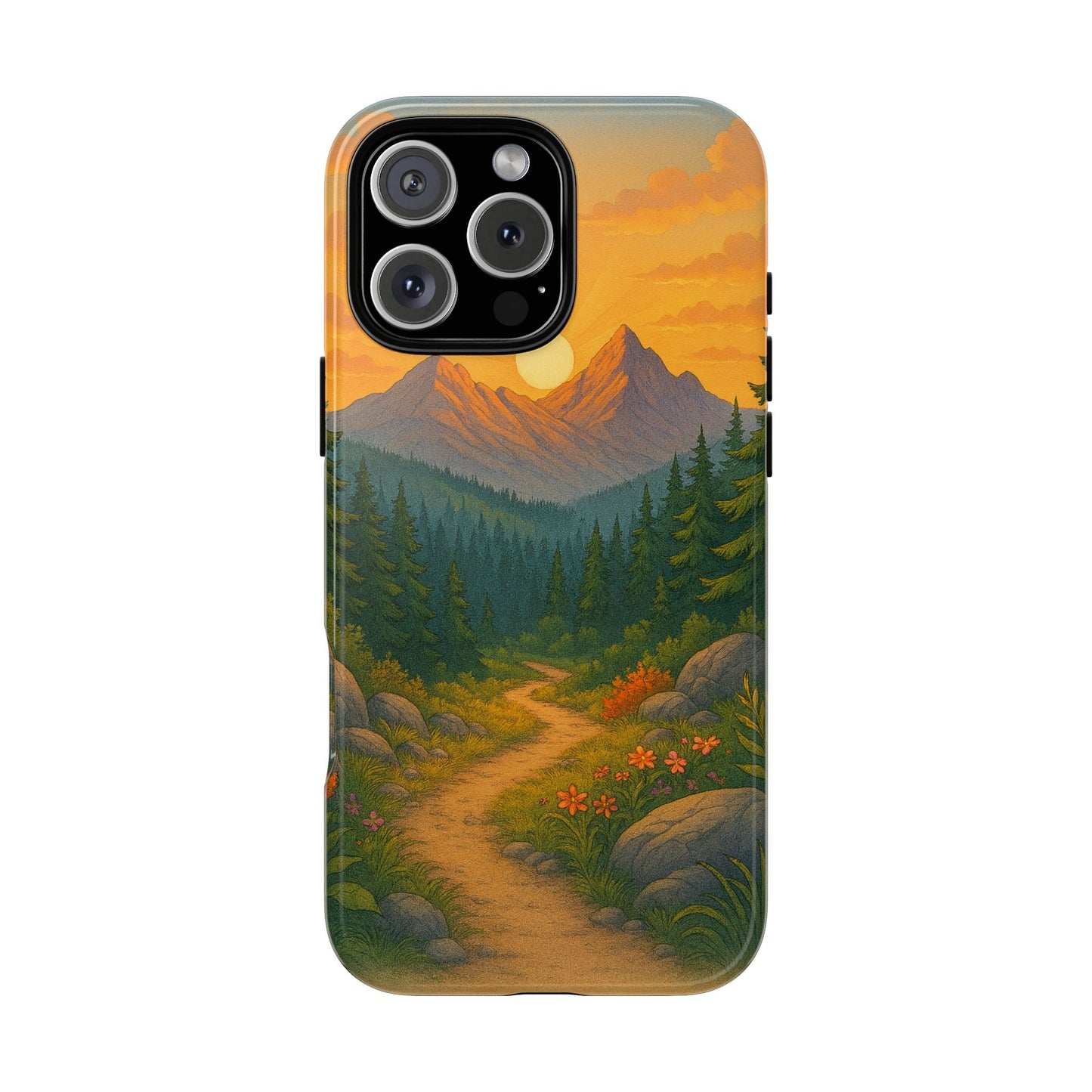 Tough Phone Case - Sunset Mountain Design