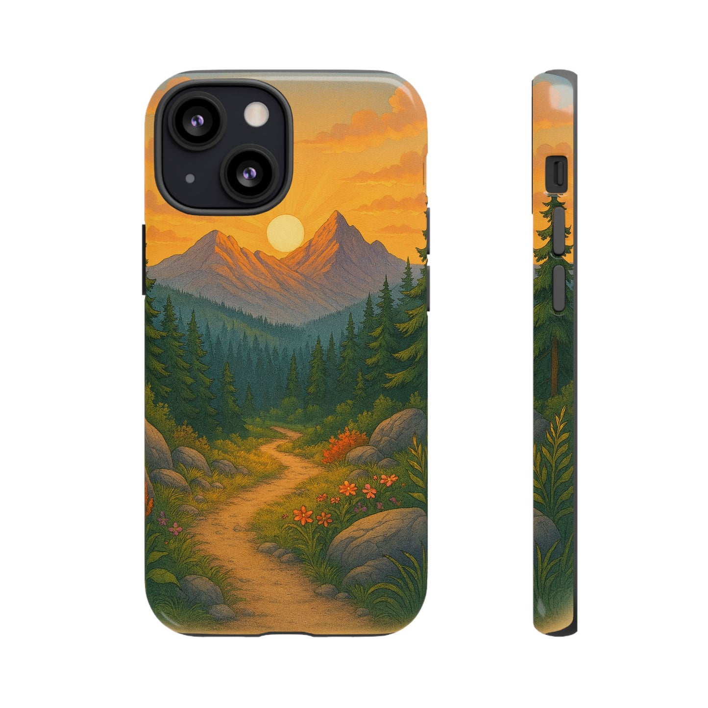 Tough Phone Case - Sunset Mountain Design