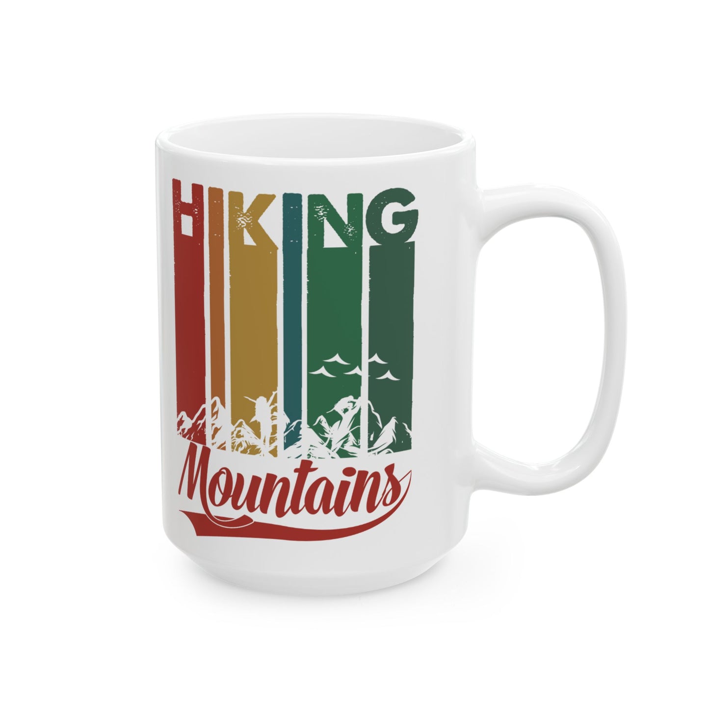 Ceramic Coffee Mug - Colorful Hiking