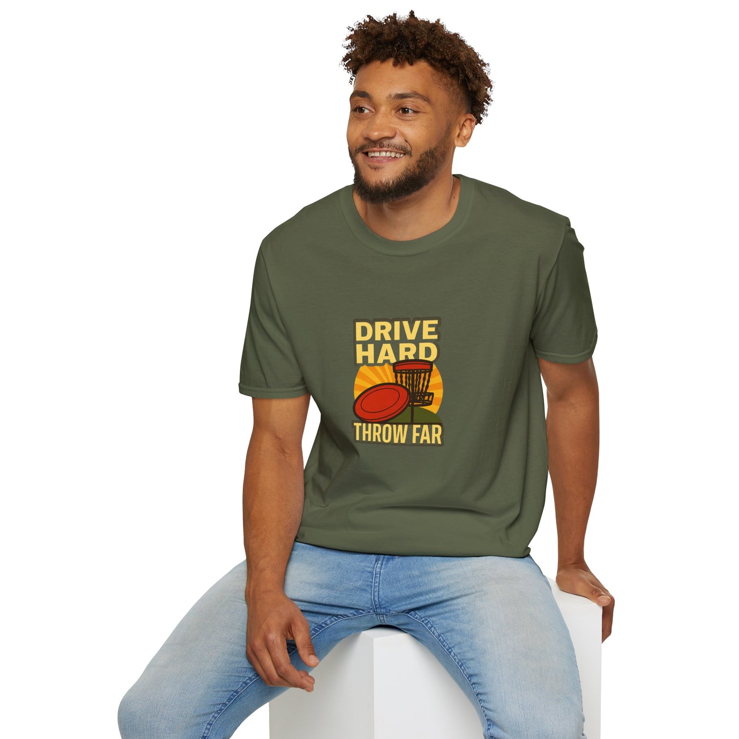 Unisex T-Shirt - Disc Golf Drive Hard Throw Far