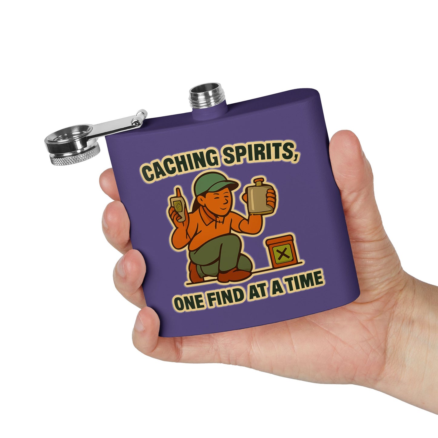 Geocache Flask - Caching Spirits, One Find at a Time Design
