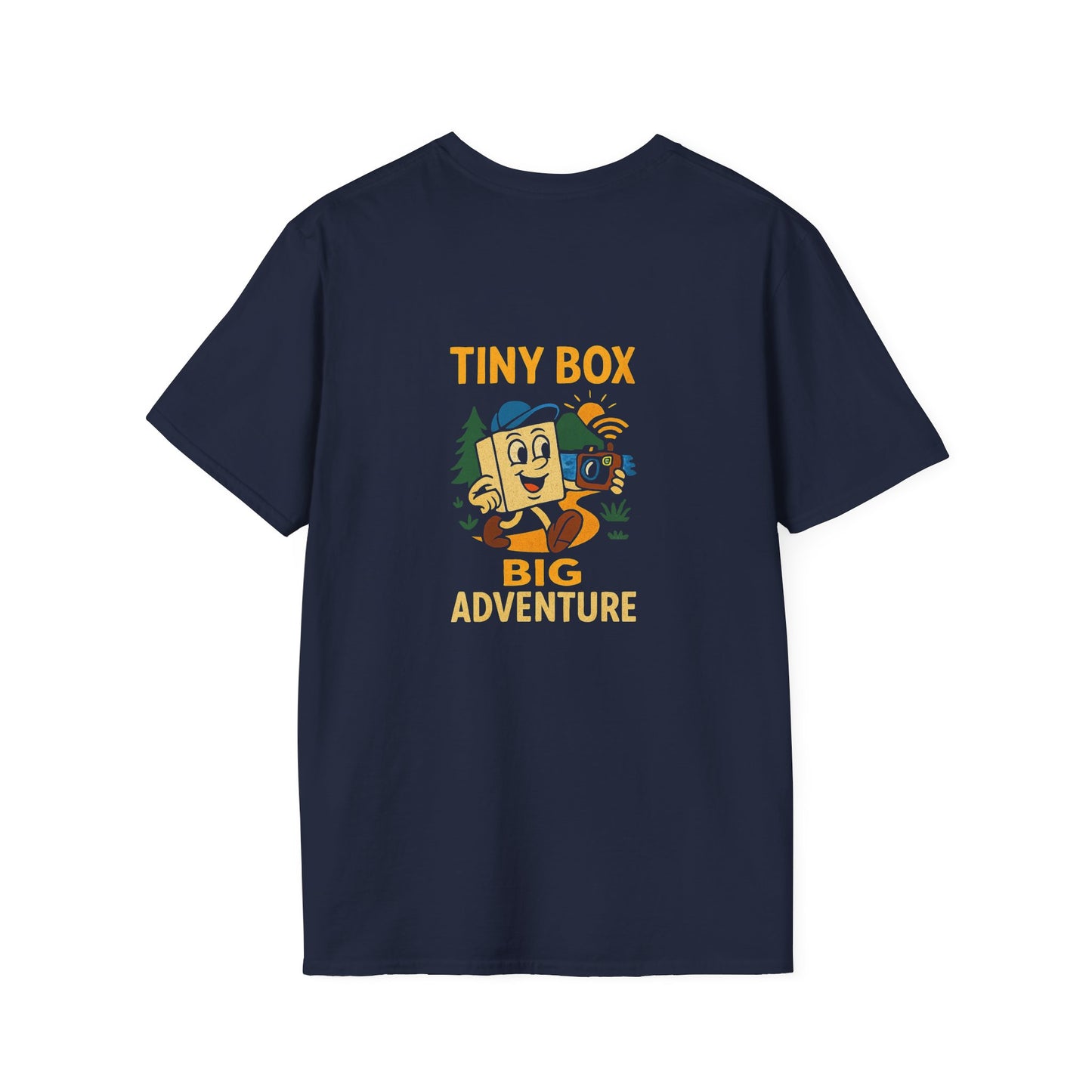 Unisex T-Shirt - Tiny Box, Big Adventure (2-sided graphic)
