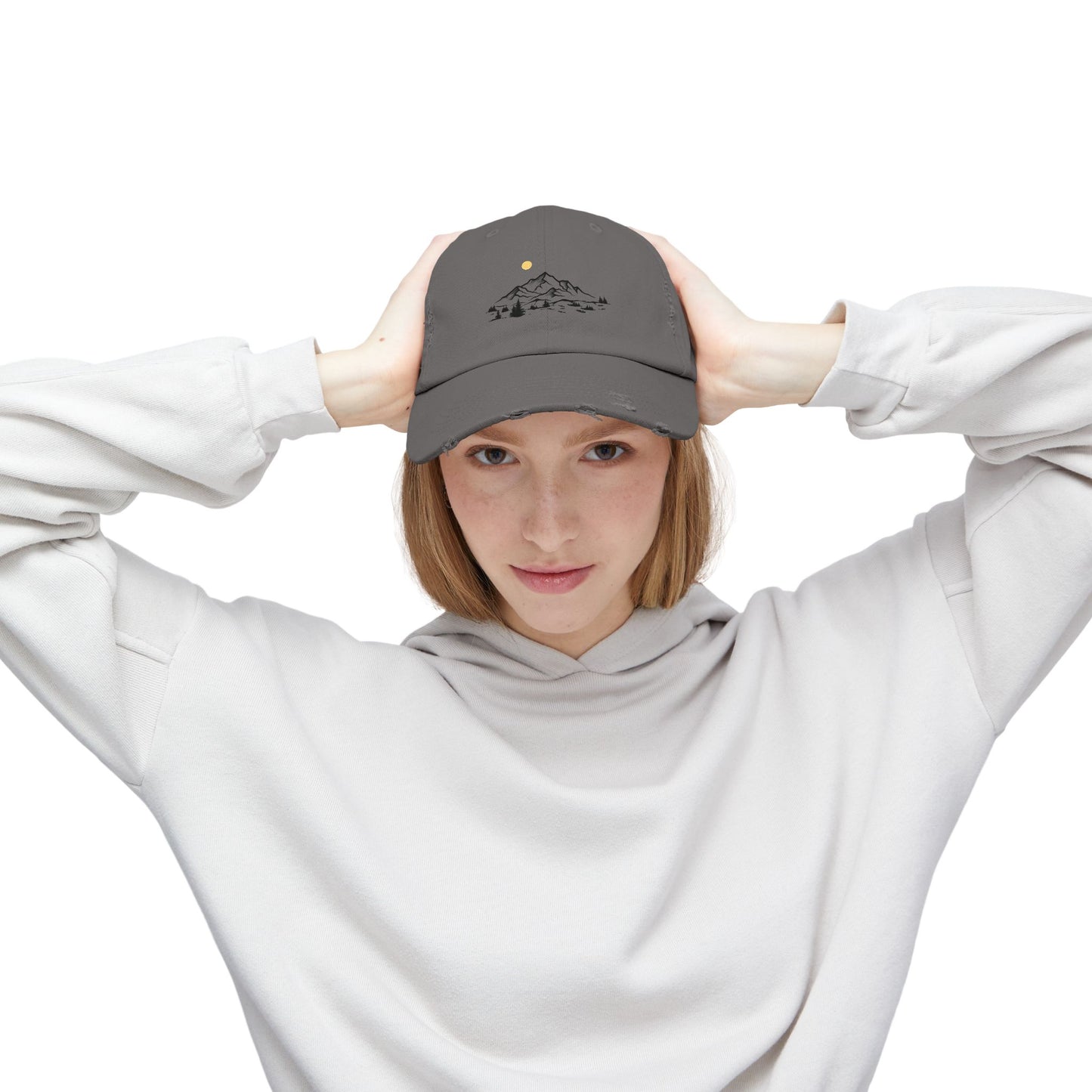 Distressed Cap - Mountain Design