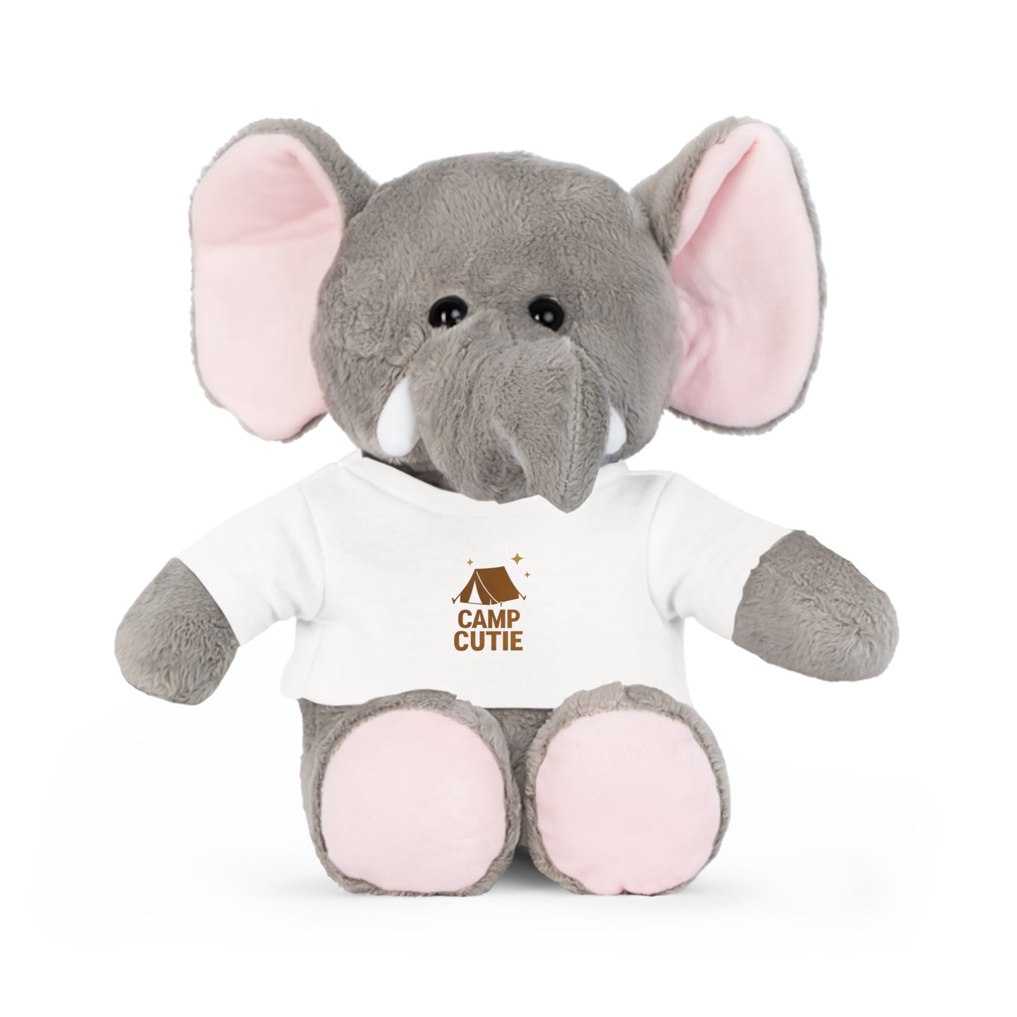 Plush Bunny, Bear, Elephant or Sheep with T-Shirt - Camp Cutie