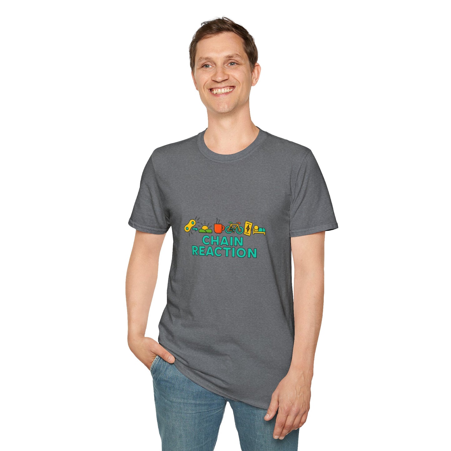 Unisex Softstyle T-Shirt - Cyclist Chain Reaction