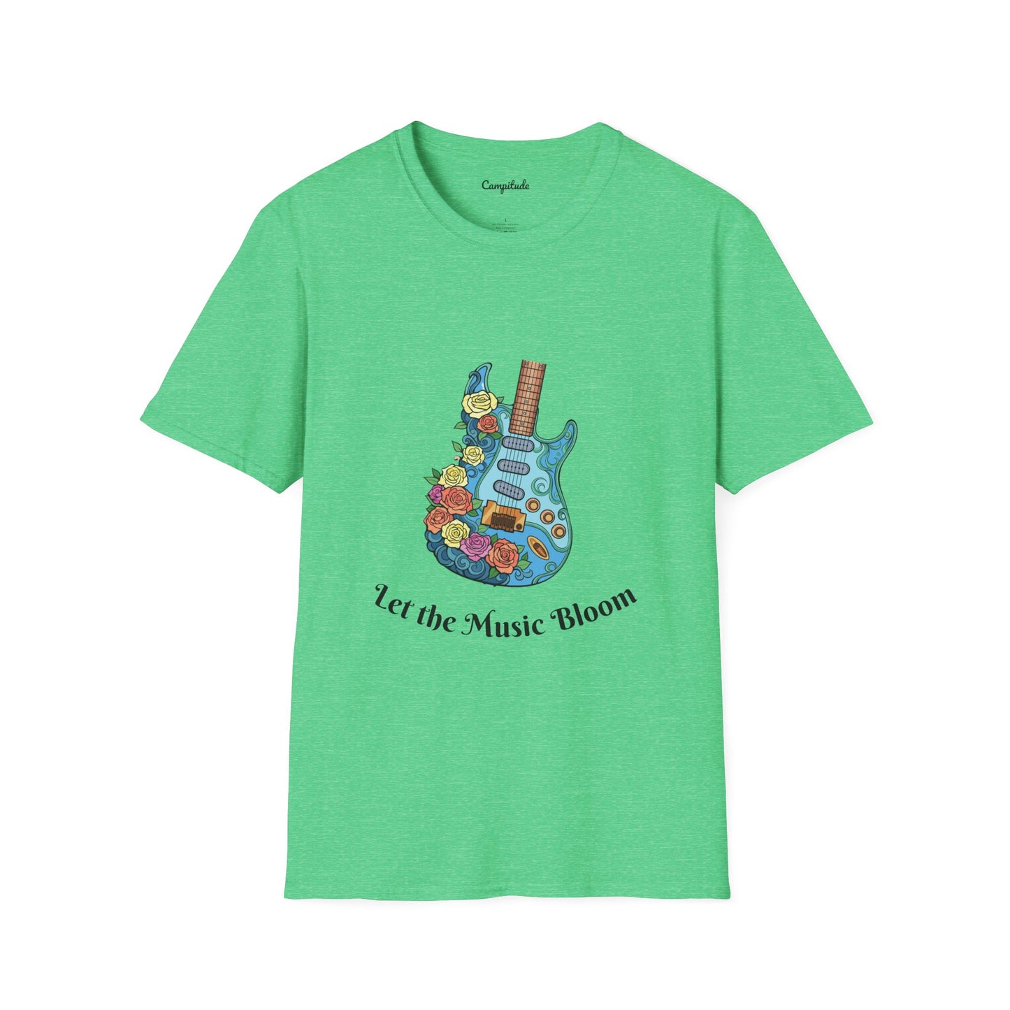 Unisex T-Shirt - Music Bloom Floral Guitar