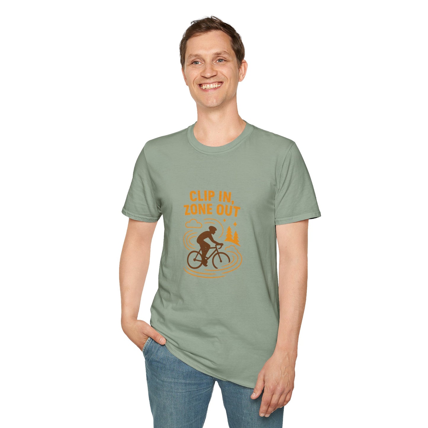 Unisex T-Shirt - Cyclist Clip in, Zone Out