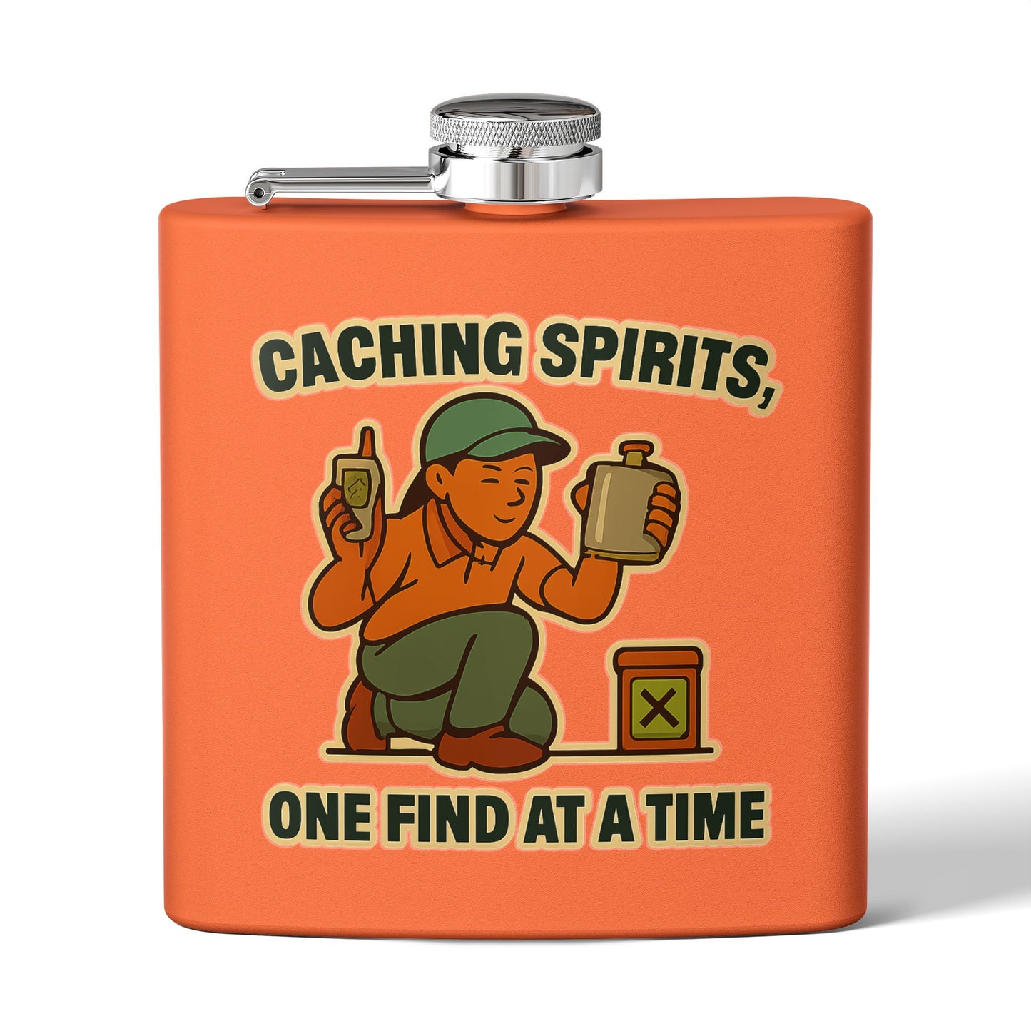 Geocache Flask - Caching Spirits, One Find at a Time Design