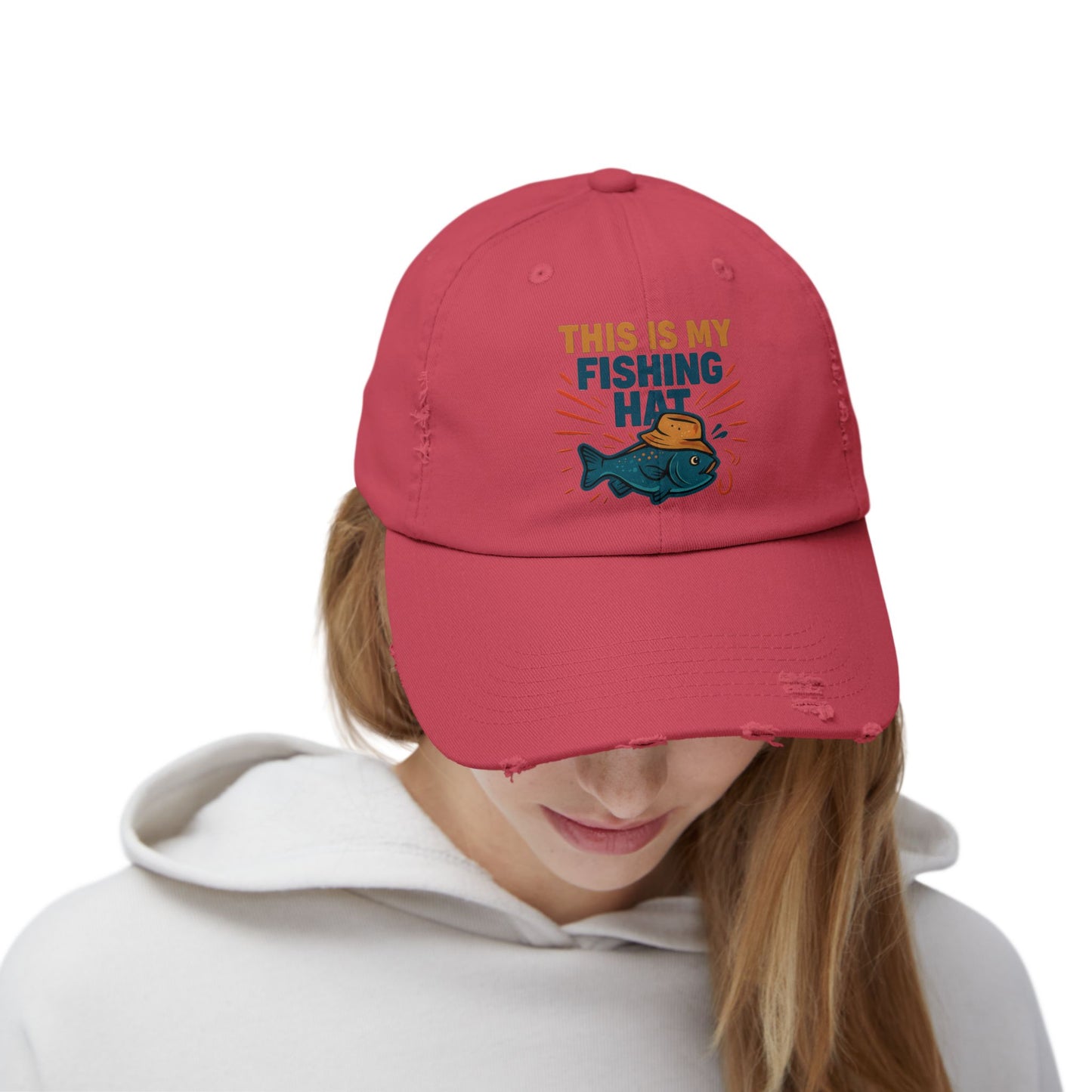 Distressed Cap -This is My Fishing Hat