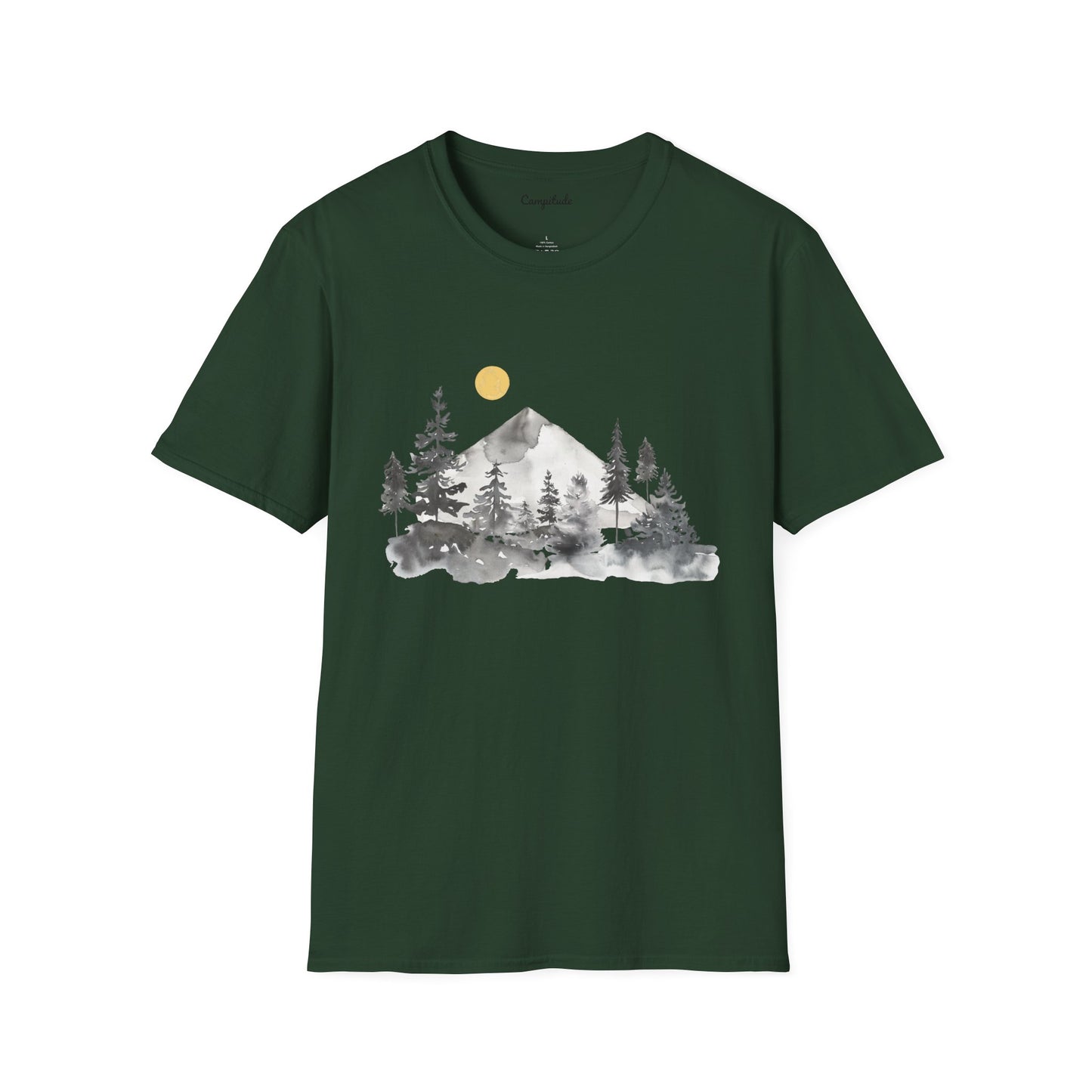 Unisex T-Shirt - Mountain Landscape with Moon